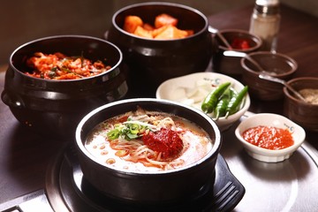 ulkun sundaeguk. Korean Sausage and Rice Soup.