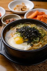 kongnamul gukbap. Bean Sprout and Rice Soup.