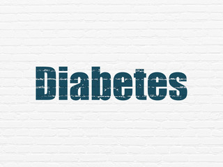 Healthcare concept: Diabetes on wall background