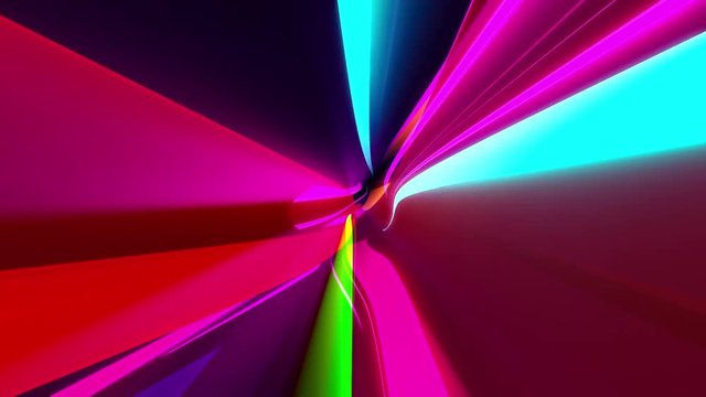 High Energy Abstract Colorful Light Warp Tunnel Loop