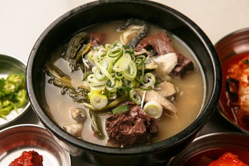 seonji haejangguk. Ox Blood Hangover Soup.