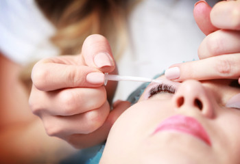 Woman on cosmetic procedure at salon