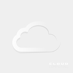 Cloud computing background. Cloud Vector Illustration.