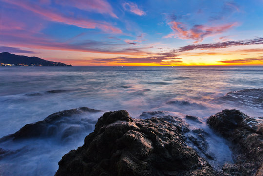 Fototapeta Tropical sunset.