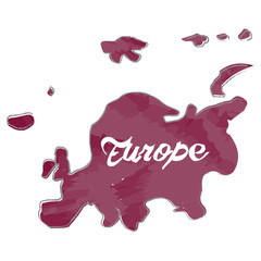 Isolated map of Europe on a white background, Vector illustration