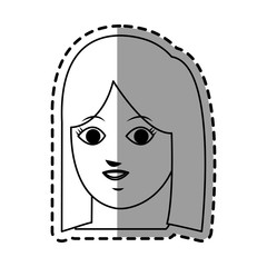 face of young woman icon image vector illustration design 