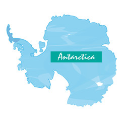 Isolated map of Antartica on a white background, Vector illustration © lar01joka