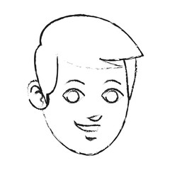 face of man smiling icon image vector illustration design 