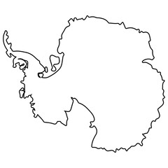 Isolated map of Antartica on a white background, Vector illustration © lar01joka