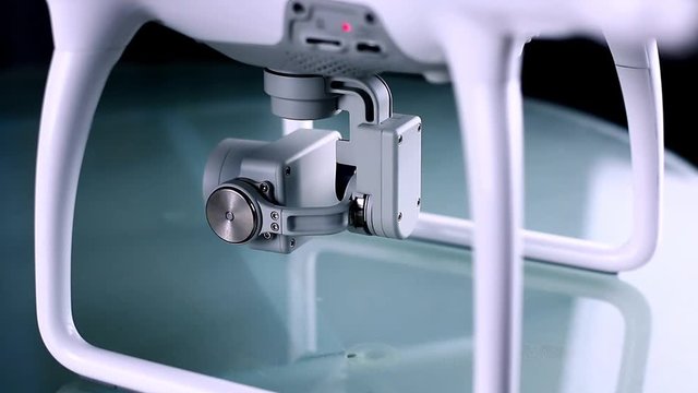 Drone gimbal calibration close up