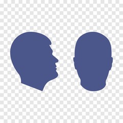 vector icon of human head