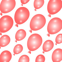 Background of pink balloons. Valentine's Day