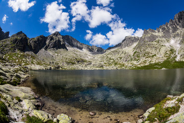 Fototapeta na wymiar Mountain Lomnicky Stit in the High Tatras in Slovakia