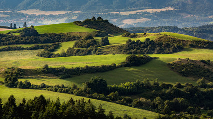 Hills and meadows in the Slovakian region Liptov in summer - 138752894