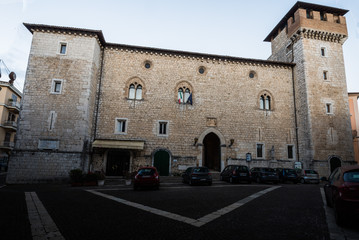 Atina at sunrise, Valle di Comino, Ciociaria, Italy