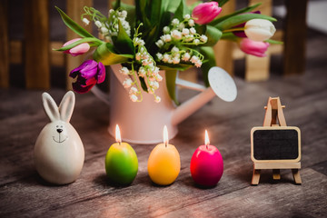 eggs candle for easter greating cards