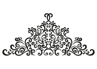 Vignette. Ornate elegant decorative element in vintage style. Scroll element.