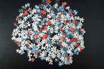 Pile of puzzle pieces

