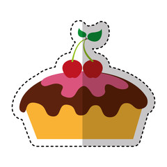 delicious pie bakery product vector illustration design