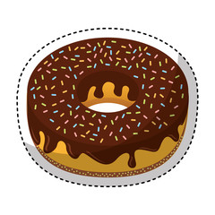 delicious donut bakery product vector illustration design