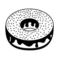 delicious donut bakery product vector illustration design
