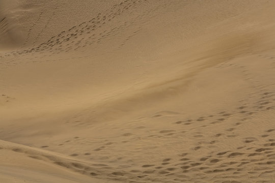 Gran Canaria dunes - Maspalomas sand desert landscape. 