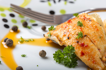 Marinated fish with herbs