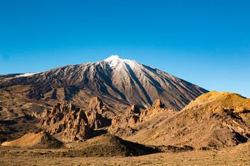 Teide National Park in winter time in Tenerife, Canary Islands