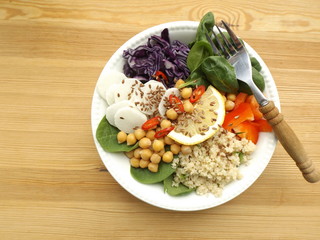 Bowl Buddha. The concept of a healthy vegetarian diet