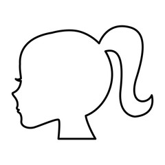 female profile silhouette icon vector illustration design