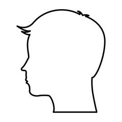 male profile silhouette icon vector illustration design