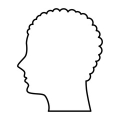 male profile silhouette icon vector illustration design