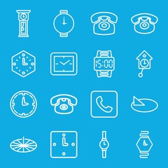 Set of 16 dial outline icons