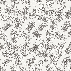 Fototapeta premium Seamless pattern from leaves and twigs