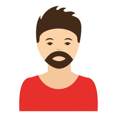 young man avatar character vector illustration design