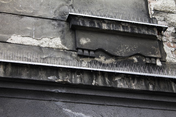 Spikes birds window sill