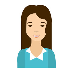 young woman avatar character vector illustration design