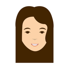 young woman avatar character vector illustration design