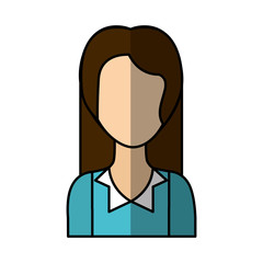 young woman avatar character vector illustration design