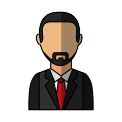 businessman character isolated icon vector illustration design