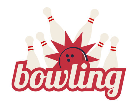 Bowling strike with a big sign