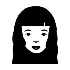 young woman avatar character vector illustration design