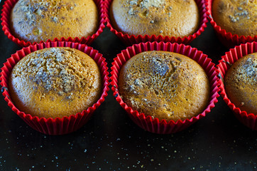 homemade muffins with cinnamon