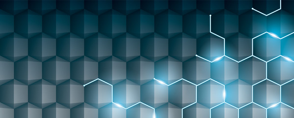 Abstract geometric banner