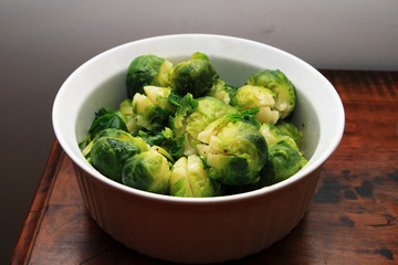 bowl of brussel sprouts