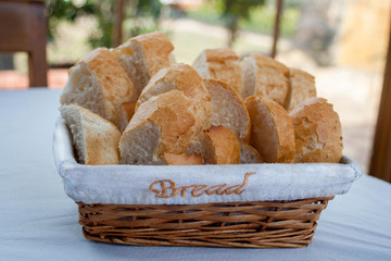 White bread on the table