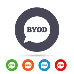 BYOD sign icon. Bring your own device symbol.