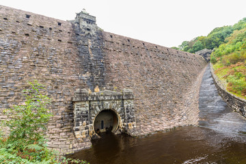 Dam of the Pen-y-Garreg Reservoir.