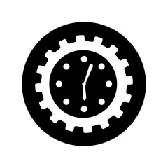 time clock isolated icon vector illustration design