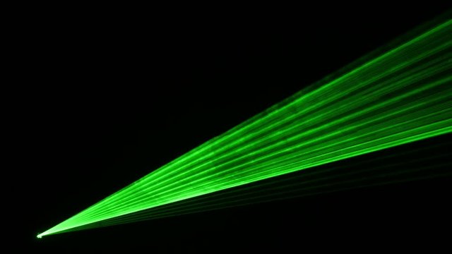 High quality video of green laser show in 4K